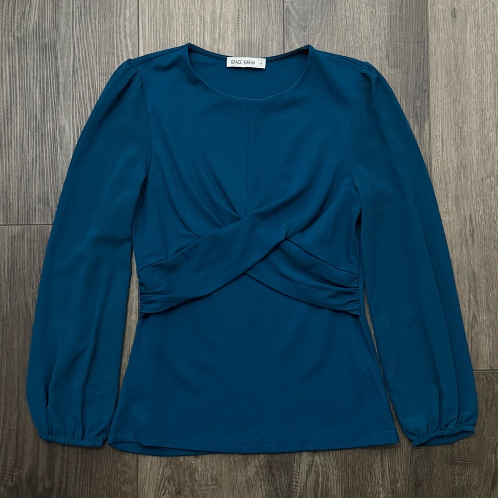 Grace Karin Wrap Blouse